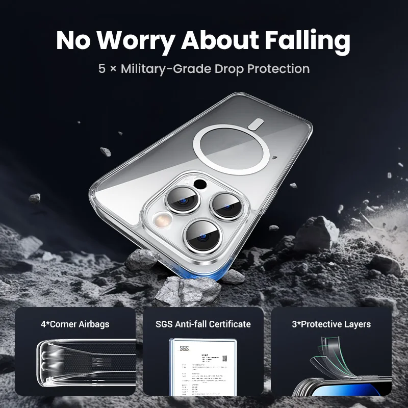 Магнитный чехол UGREEN для iPhone 16 15 14 13 Pro Max, противоударный чехол для iPhone 16 Pro Max 15 Plus 16pro, чехлы из ТПУ Macsafe