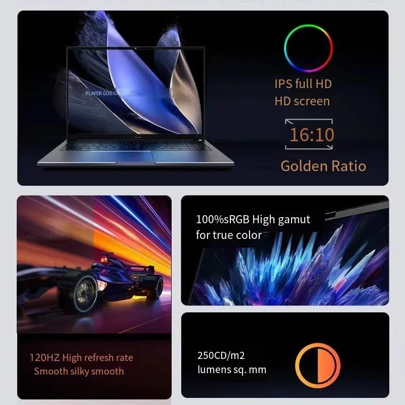 2025 AI Laptop AMD Ryzen 7 8845hs/7840hs 780M 16inch 2.5K 120HZ DDR5 5600MHz Gaming notebook WIFI6 BT Windows11 PRO AI PC