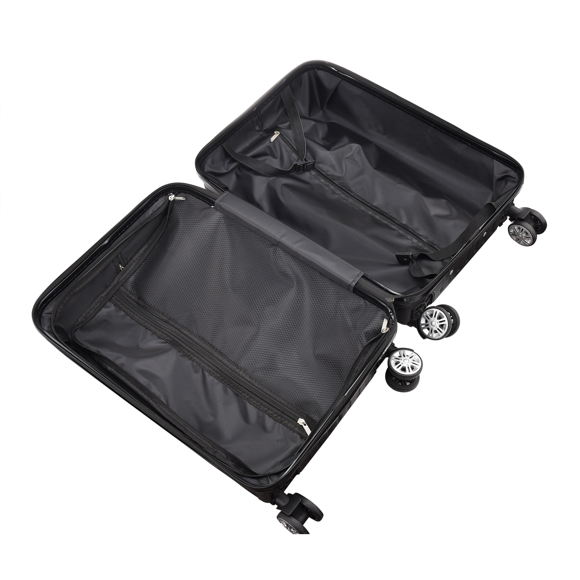 Conjunto de mala Comanlai de 3 peças, mala de viagem com trava TSA, conjunto de mala de carrinho, capa dura, 28/24/20", ABS, 4 rodas