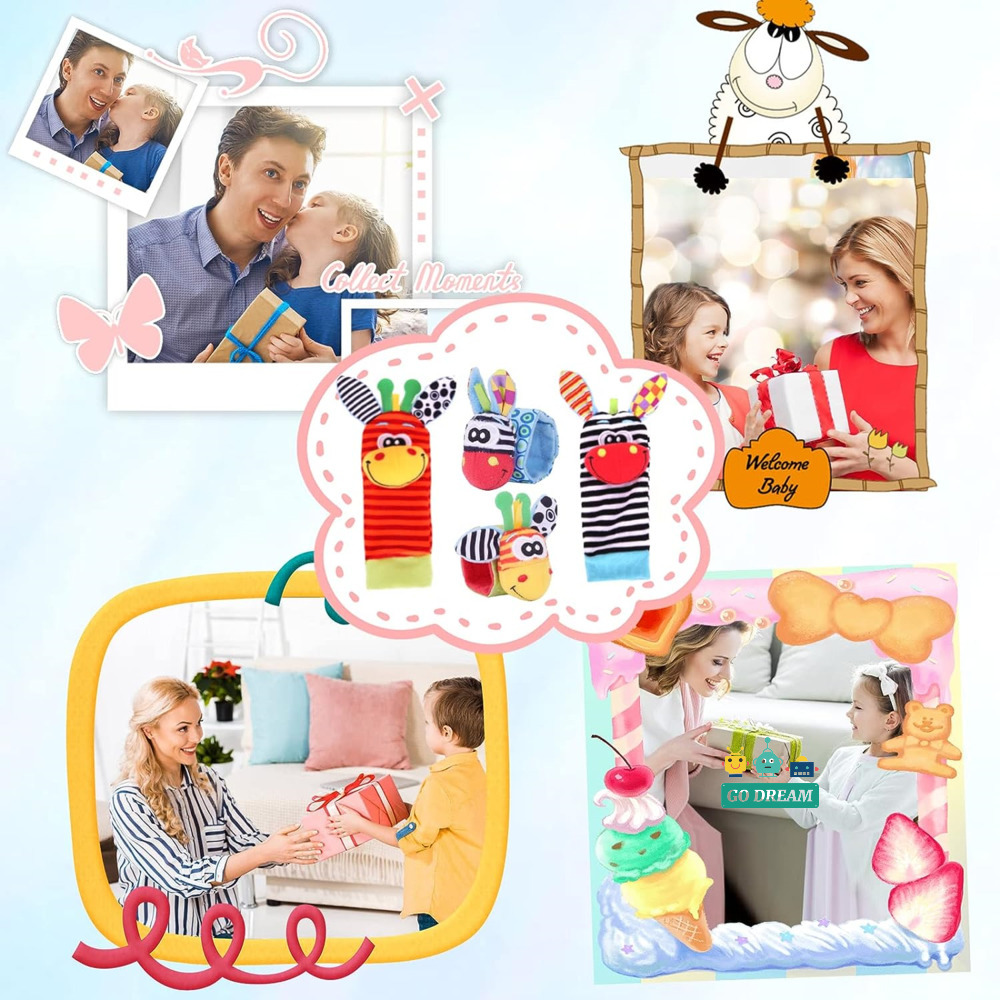 Детские Погремушки На Запястье, Развивающие Игрушки Для Малышей 0–12 Месяцев