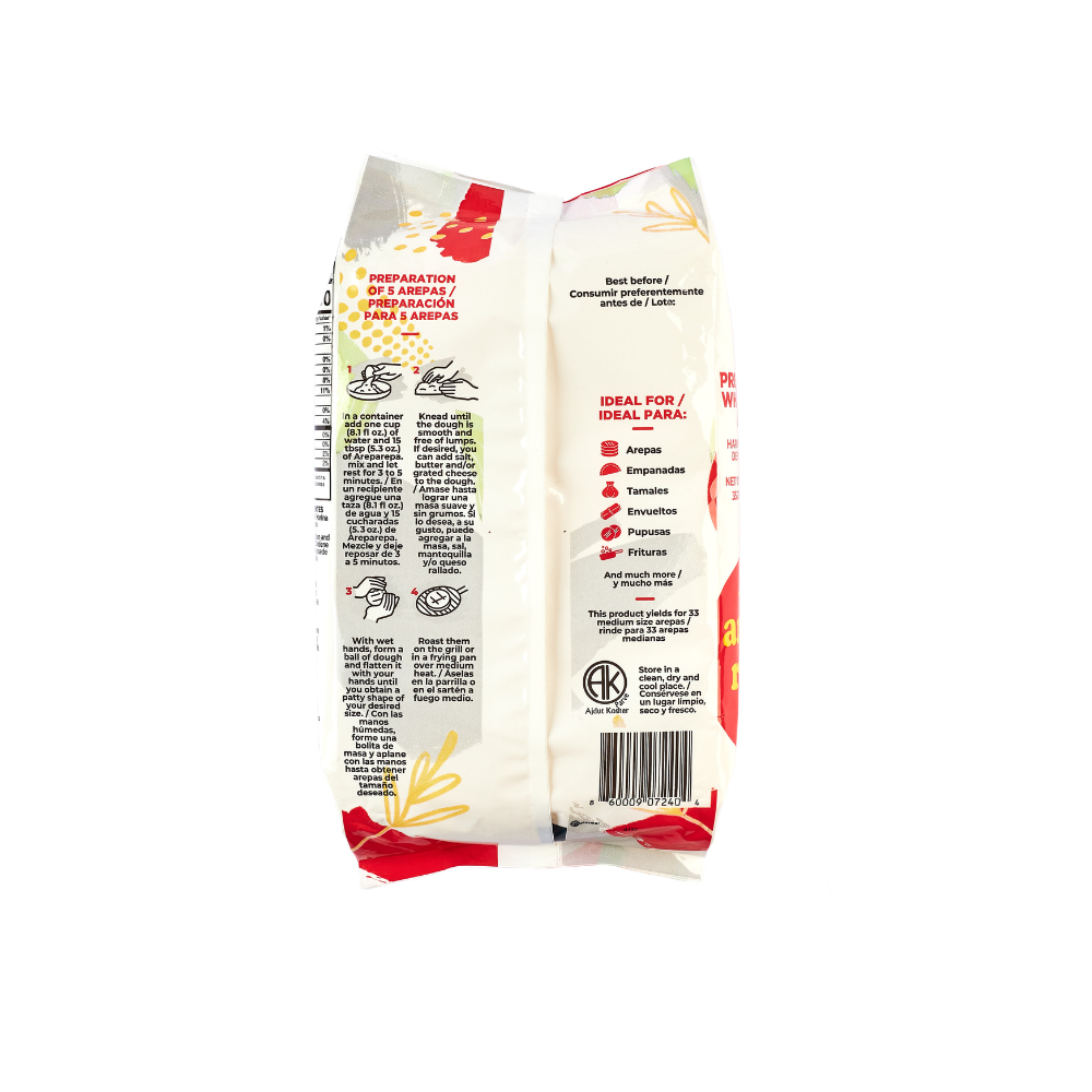 Arepa Repa- Pre cooked white corn meal (Pack of 10)