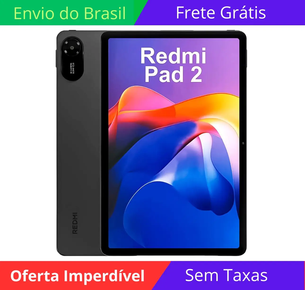 Tablet Xiaomi Redmi Pad  256GB 8GB RAM de 11" 8MP 5MP - Gris Grafito cinza envio Brasil