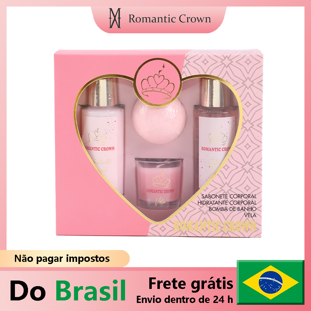 Kit de spa de coroa romântica 4 peças, presente para casais, presentes Nata