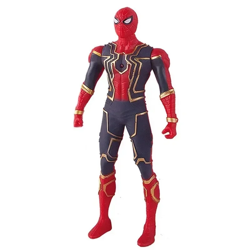 17 センチメートル子供のおもちゃマーベルアニメフィギュアスパイダーマンハルクアクションフィギュアアイアンマン漫画子供のおもちゃクリスマスギフトグロー人形趣味