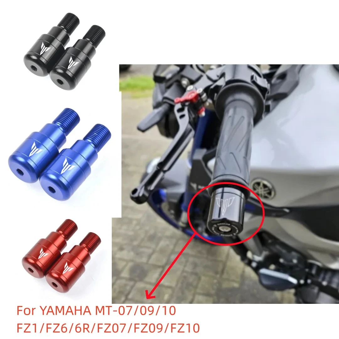 Tampas de extremidade da barra da motocicleta cnc guiador apertos para yamaha mt07 mt09 mt10 mt125 fz1 fz6 fz6r fz07 fz09 fz010 lidar com barra final