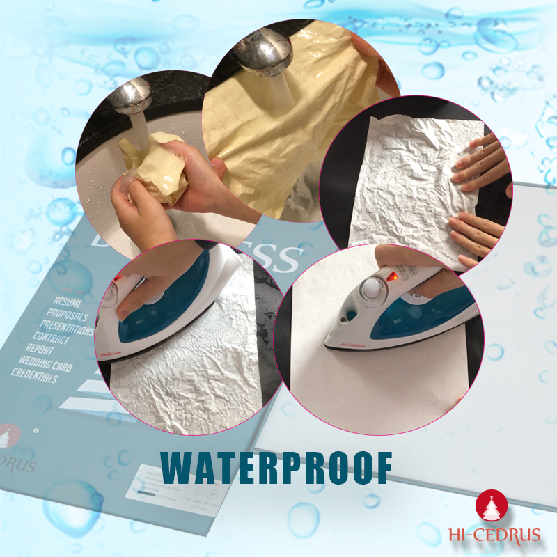 GCYT017-papel 100% algodón A4, 210x297mm, color blanco, sin almidón, resistente al agua, 200 hojas