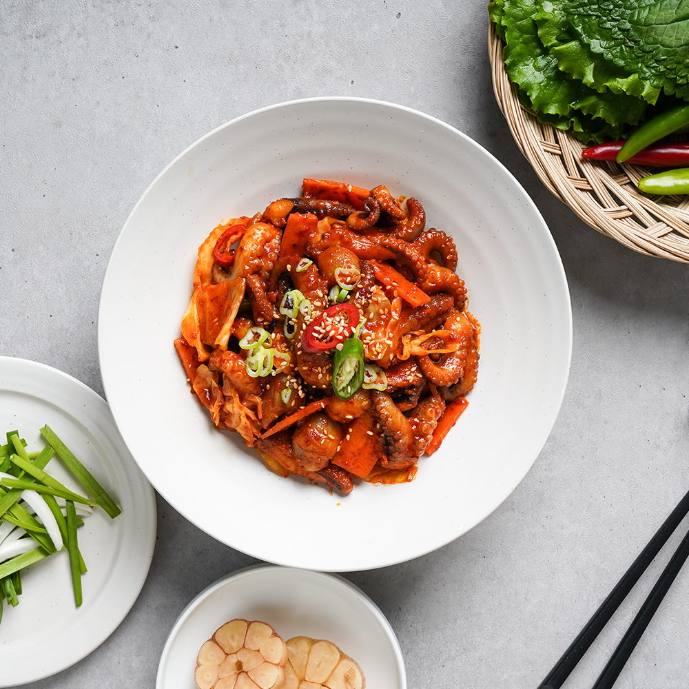 [홍익상회] 쭈꾸미볶음 최상급 500g [프리미엄] 쭈꾸미 매콤한 양념