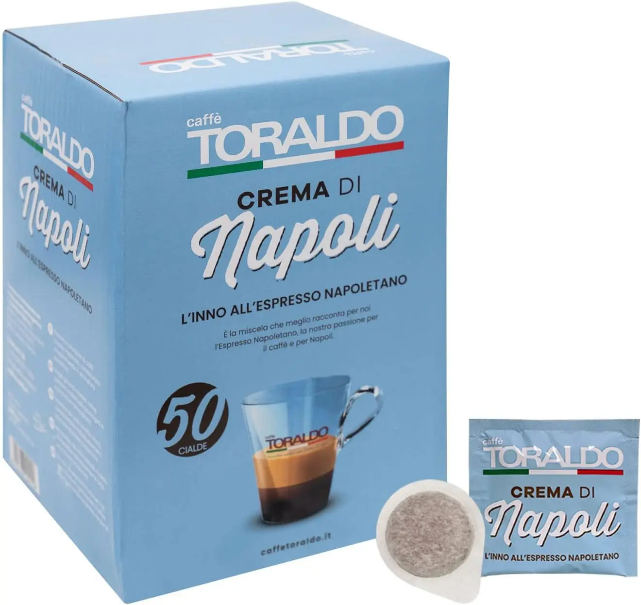 Gaufres à café Toraldo mélange Crème di Napoli ESE 44 mm (50 Utés)