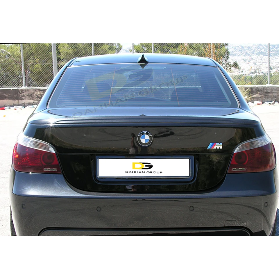 B.M.W 5 Series E60 and E60 LCI 2003-2010 Rear Trunk Spoiler Extension Painted or Raw Surface Plastic E60 Kit Rear Wing
