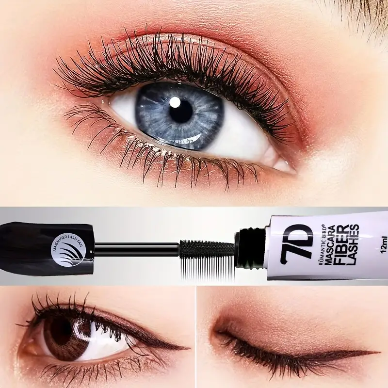 1/2/3PCS 7D Fiber Mascara Set Waterproof Durable Curling Mascara Sweatproof Anti-smudge Slimming Base Mascara for all skin types