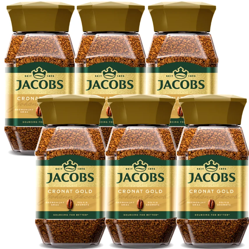 Jacobs Cronat Gold Kawa rozpuszczalna 200 g x 6 sztuk
