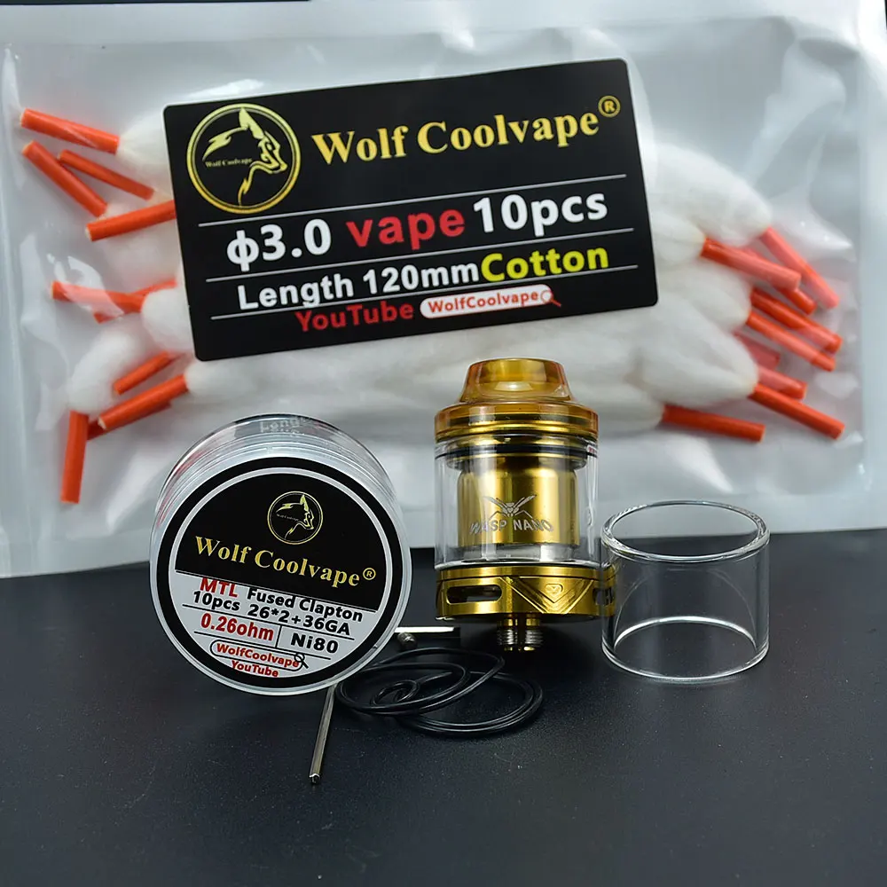 Wasp Nano RTA MTL Bobina Fusible Clapton 23 mm Atomizador TopFilling Tanque de 2 ml Atomizador rta vs YFTK Flash e Vapor V4.5S+ RTA