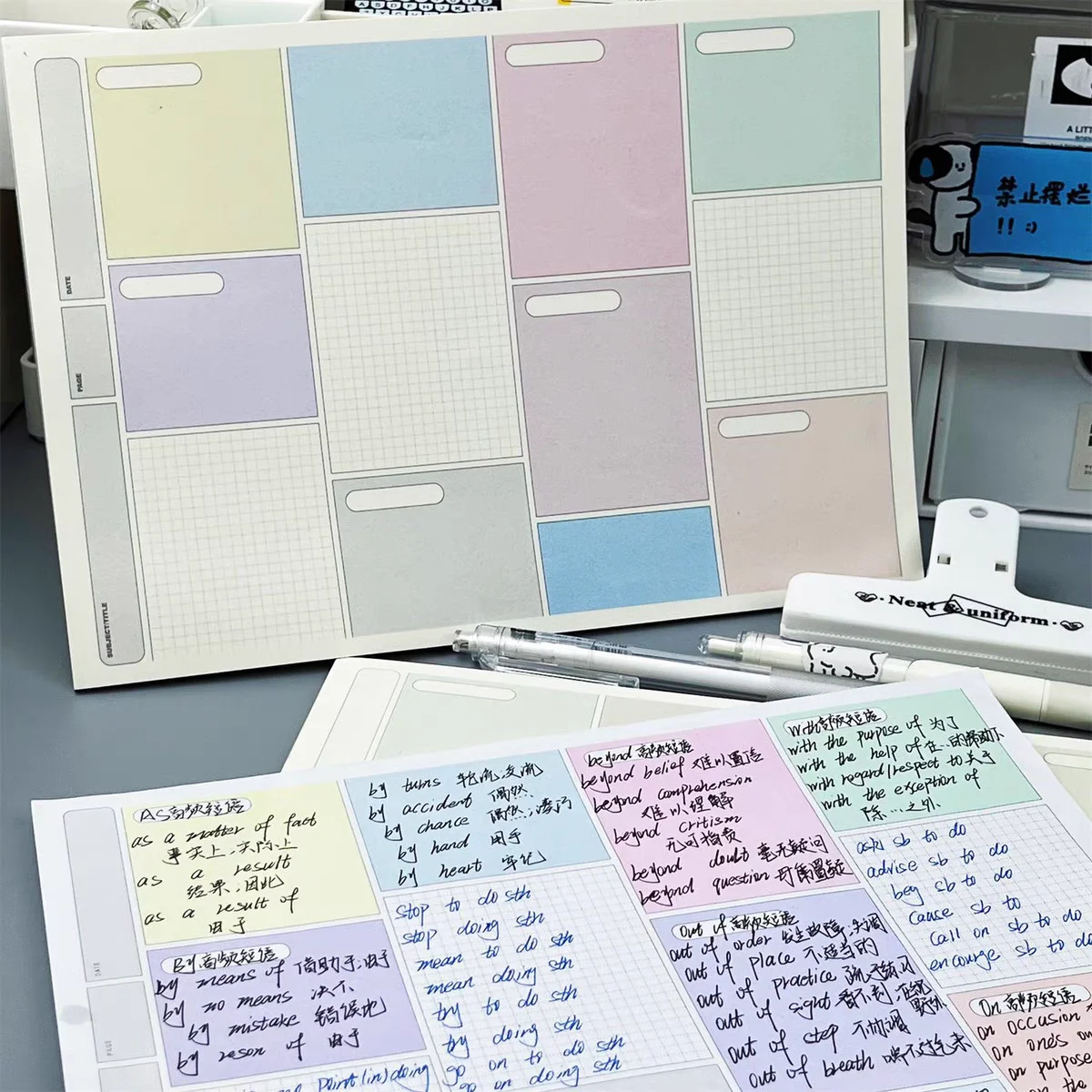 30 Sheets B5 Colored Memo Pad Multifunctional Notebooks 2025 Tearable Notepad Planner Learning  Paper School Stationery Supplies