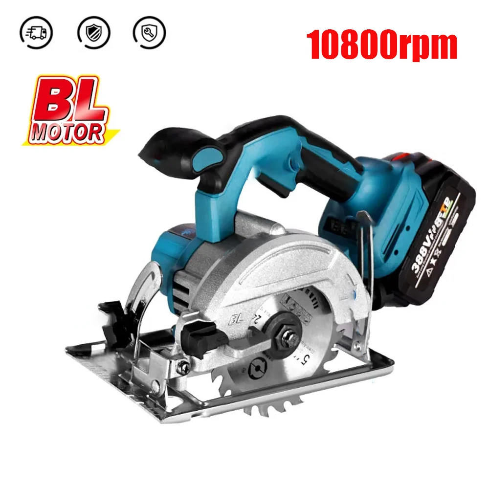 10800rpm 125mm Bürstenlose Mini Elektrische Kreissäge Cordless Einstellbare Winkel Holzbearbeitung Power Garten Werkzeug Für Makita 18vbattey