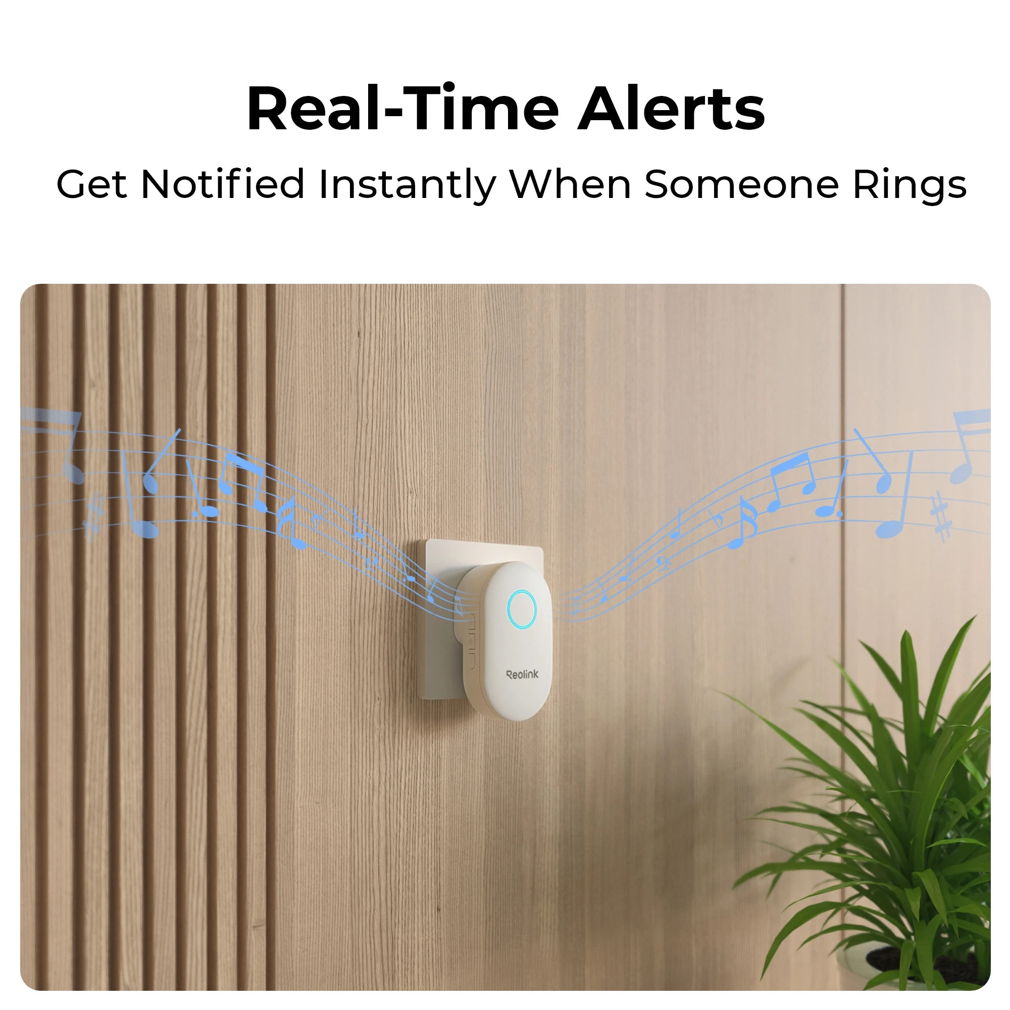Reolink Chime, entwickelt für Reolink Video-Türklingel, Plug-in, Fernbedienung, regelbare Klingeltöne, Lautstärke, Licht