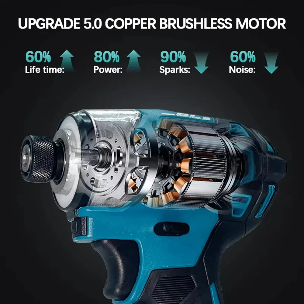 Makita DTD173 Brushless Impact Driver Rechargeable Screwdriver Drills Cordless Power Tools 18V BL Motor Tools