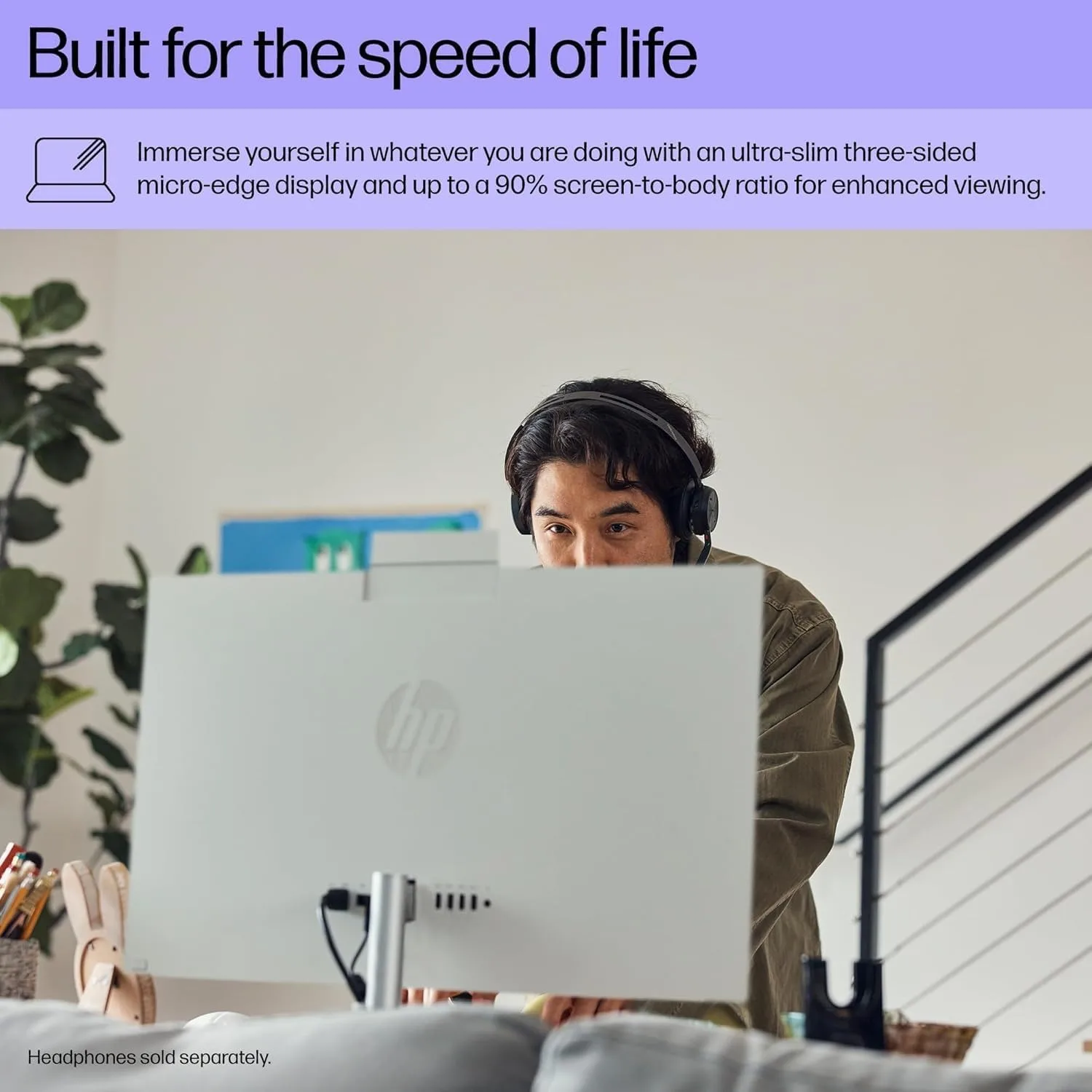 HP 27" All-in-One Touchscreen Desktop,Intel Ultra 7-155U,64GB DDR5 RAM,4TB SSD,Adjustable Height,WiFi 6,Windows 11 Home,White