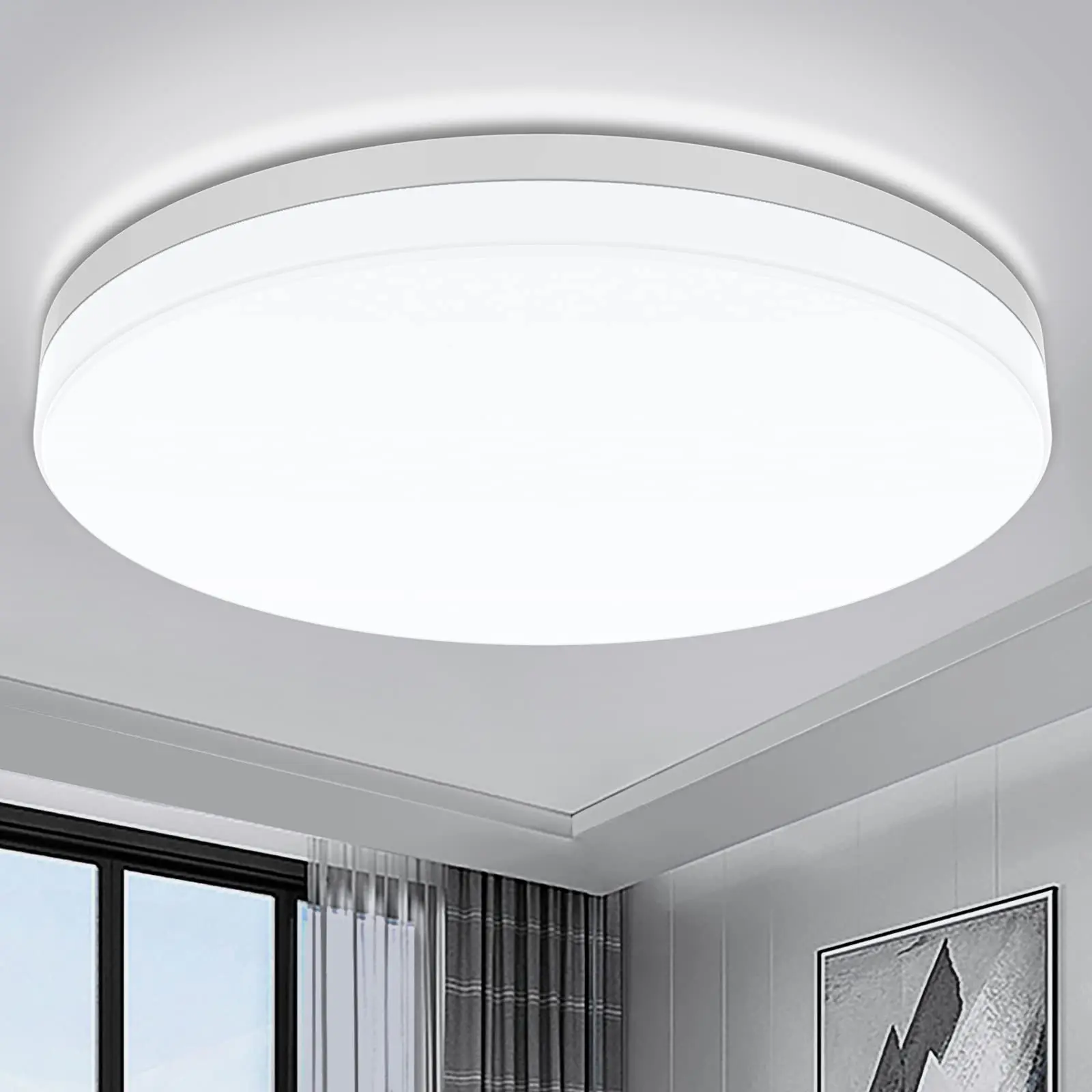 IRALAN Ceiling Lamp Ultra-thin Round Ceiling Light Bedroom Living Room Lightning Interior Ceiling Light Fixture 48W 36W 24W 18W