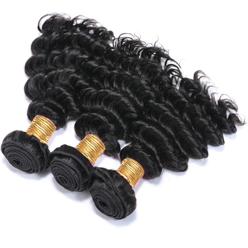 12A Tiefe Welle Bundles Brasilianische Menschliche Haarwebart Verlängerung Verworrene Lockige Nass und Wellenförmige Menschliches Haar Bundles 100% Remy Haar Extensions
