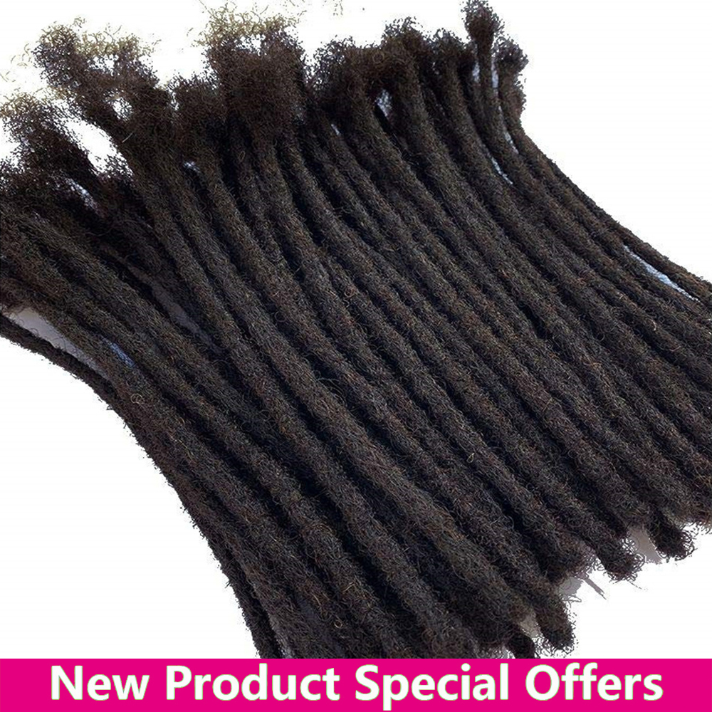 Dreadlock เส้นผมมนุษย์แท้สำหรับผู้ชาย/ผู้หญิง0.4ซม. ส่วนขยายแบบถาวรต่อหัว60เส้น6-22นิ้ว dreadlock บราซิล