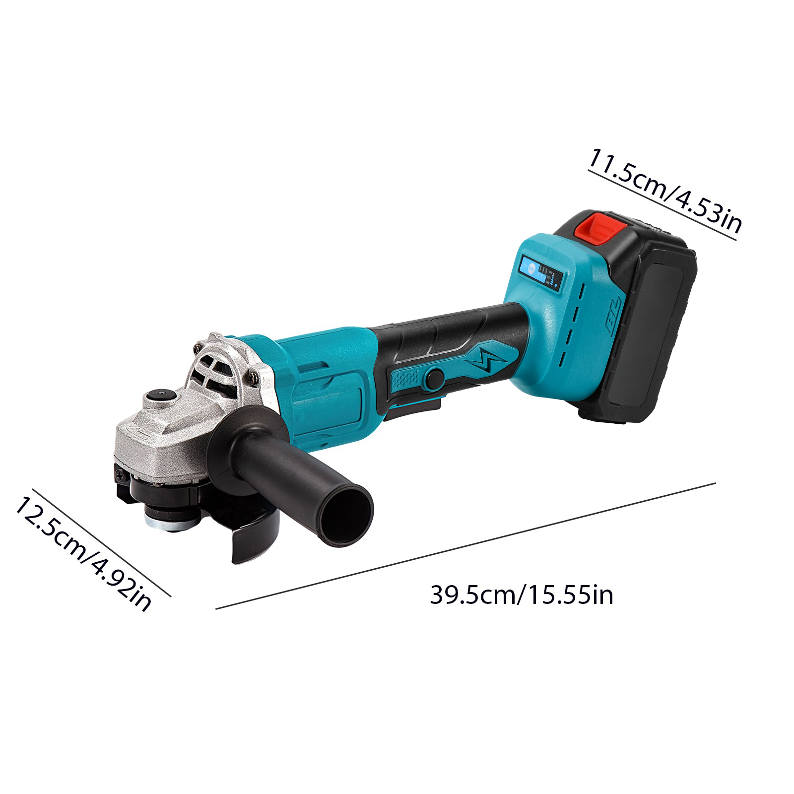 Makita-Meuleuse d'angle électrique sans balais, 3 vitesses, 1000W, 125mm, machine de découpe, outil de travail de calcul, batterie 18V