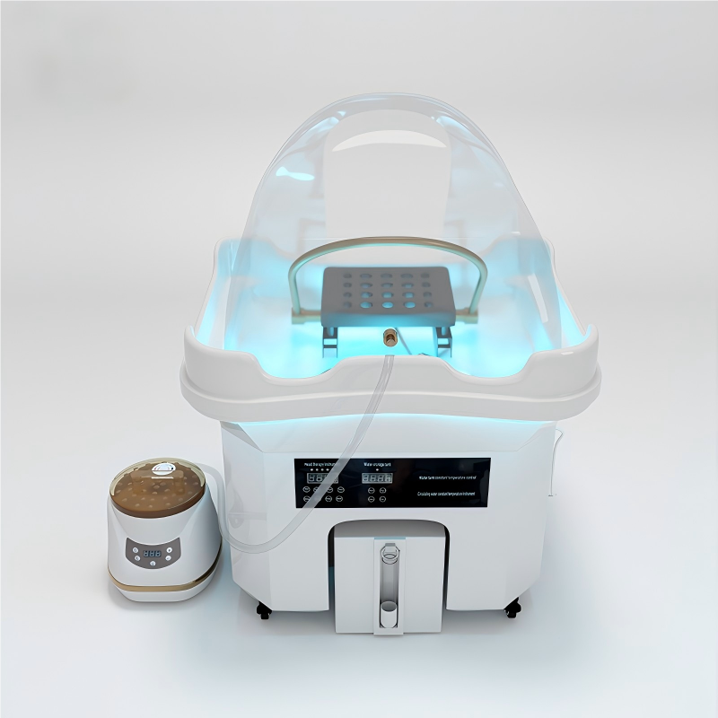 Professional Head Spa Equipment Portable Shampoo Bowl Sink Salon Basin Hair Wash with Water Circulation Movable Salon Furniture