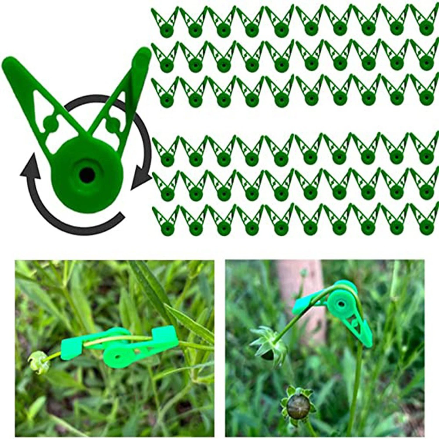 30PCS Plant Clips 360° Adjustable Plant Branch Bending Training Clips Plant Bending Clips Planter Holder Garden Stem Trainer Cli