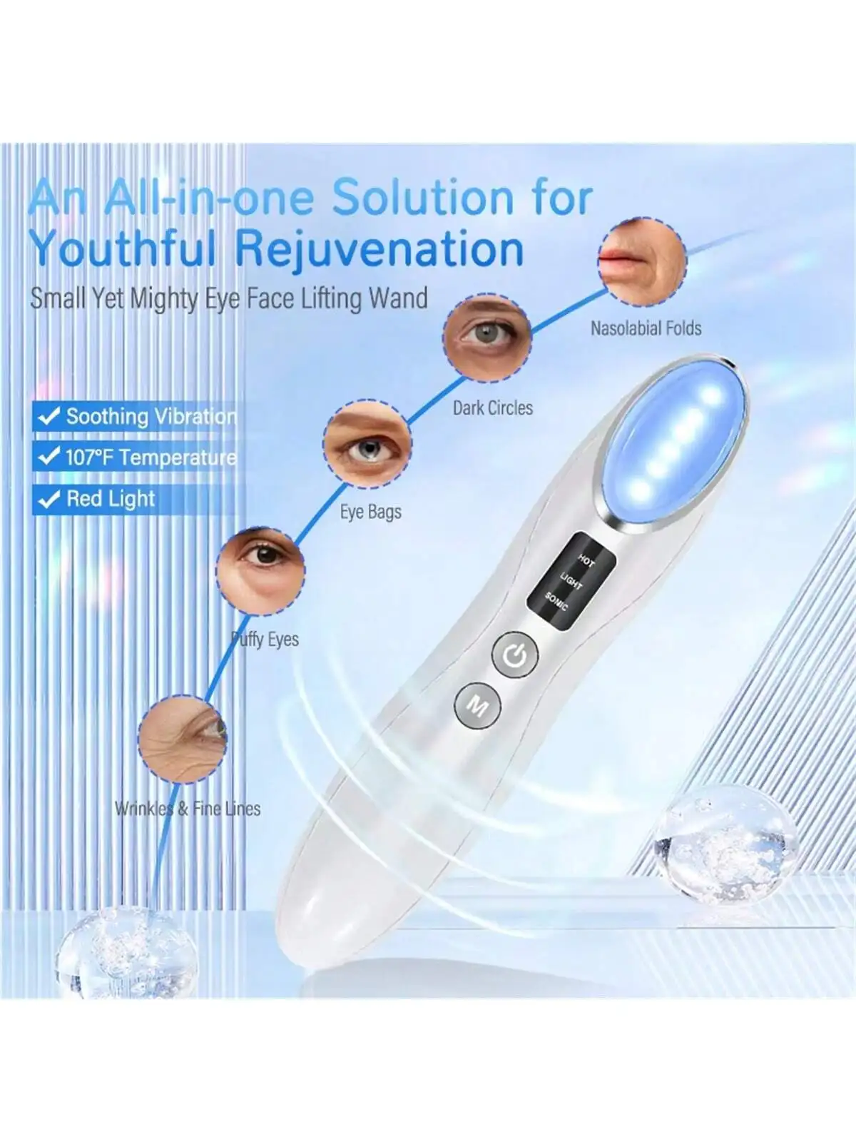 Einfach zu verwendendes Mikrostrom-Gesichtsgerät, Augenmassagegerät, elektrisches Facelifting-Massagegerät, bestes Geschenk, tragbares Hautpflege-Gesichtsstraffungsgerät
