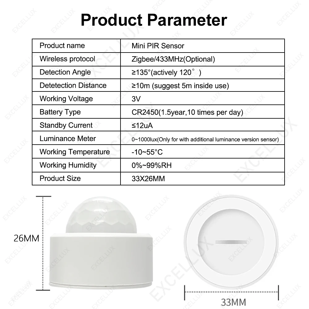 Zigbee Sensor de movimiento PIR humano EWelink, Detector infrarrojo inteligente, alarma de seguridad para el hogar, compatible con ZBBridge Z2M