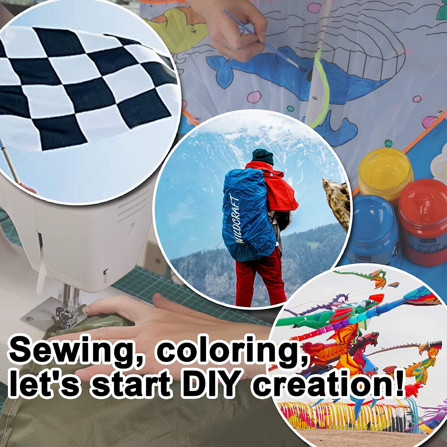 Нейлоновая ткань, водоотталкивающая, с ПУ покрытием, 10 метров