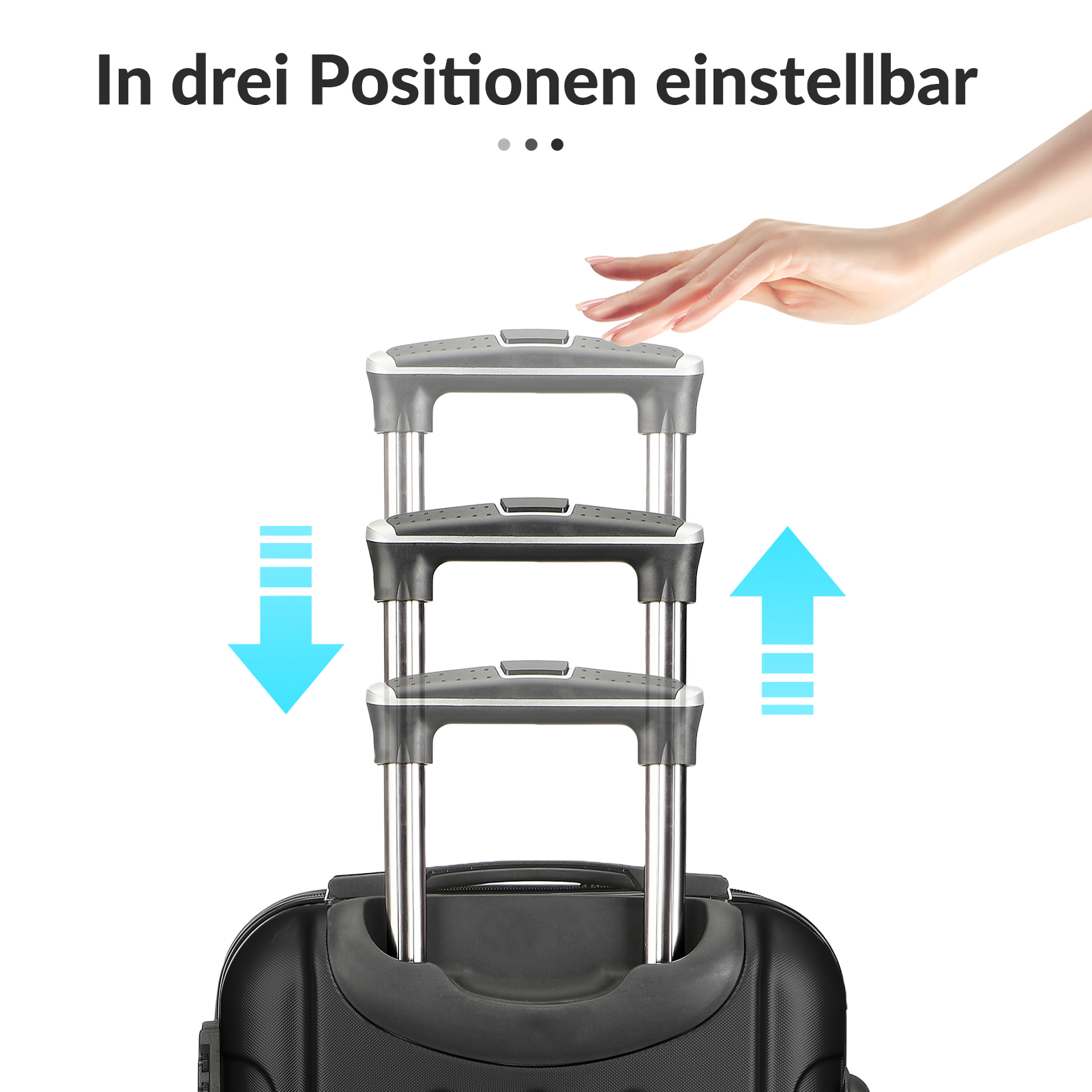 3er-Set Koffer, erweiterbares ABS-Hardside-Koffer-Set, langlebige Gepäcksets mit 4 leisen Rollen 28-24-20 Zoll