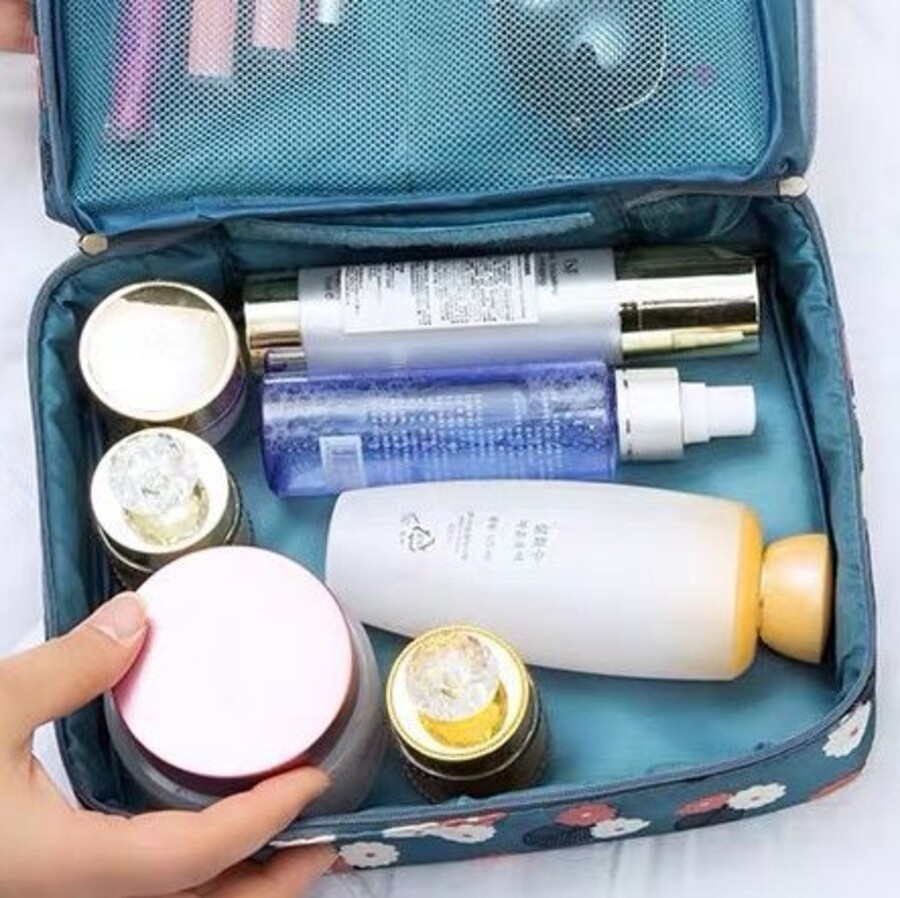 Bolsa de Maquiagem e Armazenamento Geral P/ Viagem em Cores Sortidas Enviadas Aleatoriamente - Envio Rápido P/ Todo Brasil