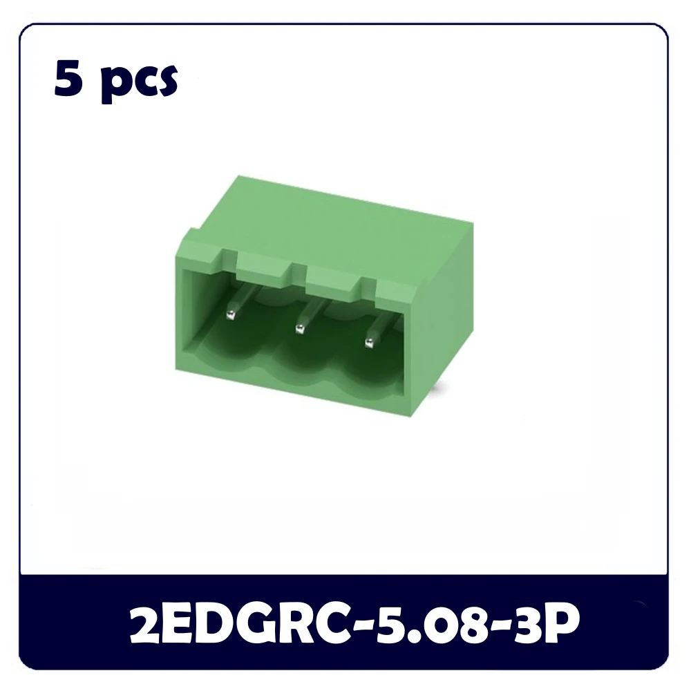 5PCS 3pin 2EDGR 2EDGV 2EDGK 2EDGRC 2EDGVC 5,08 3P Steckbare PCB Header Terminal Block Stecker