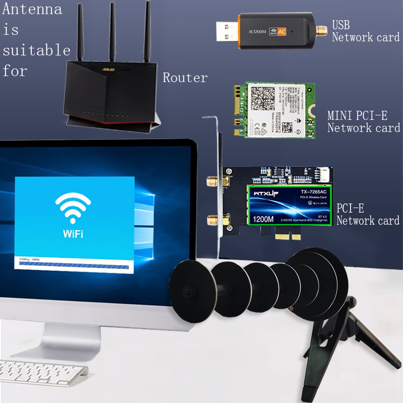 12dbi 2.4g wifi sinal receber ou transmitir antena direcional yagi computador placa de rede sem fio usb mini adaptador pcie