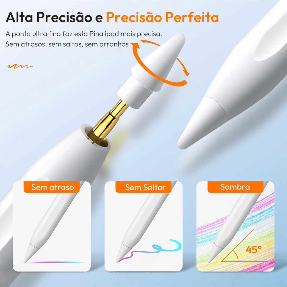 Dicas de reposição para Apple Pencil 1a / 2a geração iPencil Nessun desgaste atualizado para iPad Pro Pencil 2/1 Gen 