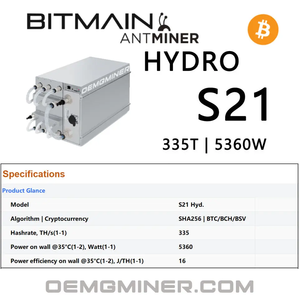 AN NEW Antminer S19 Pro+ Hydro 184Th/s 5445W BTC BCH Miner With Bitmain Warranty