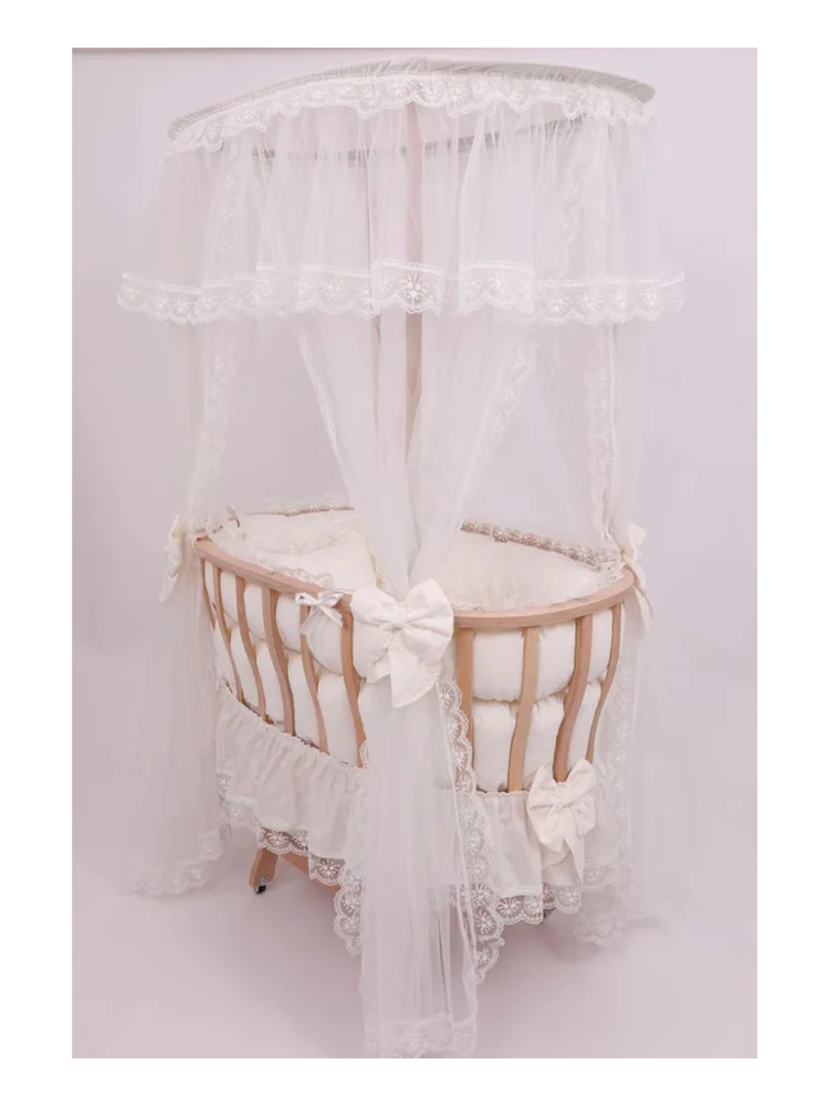 ลูกไม้ฝรั่งเศสเปลเด็กแบบพกพาผ้าห่มหมอนยุงสุทธิ Rocking Cradle Hammock รถเข็นอุปกรณ์เสริมแม่เด็ก