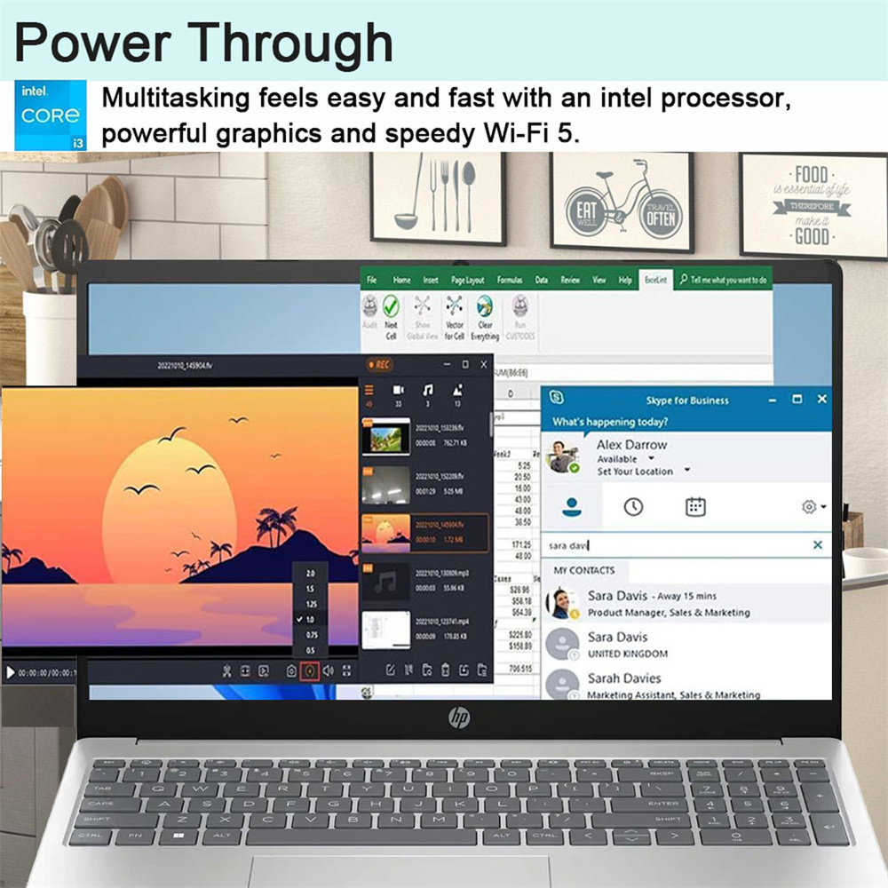 HP 2024 Business Laptop, 15.6" Touchscreen Laptop, Intel Core i3-1215U, 64GB RAM, 2TB SSD, Intel UHD Graphics, Silver
