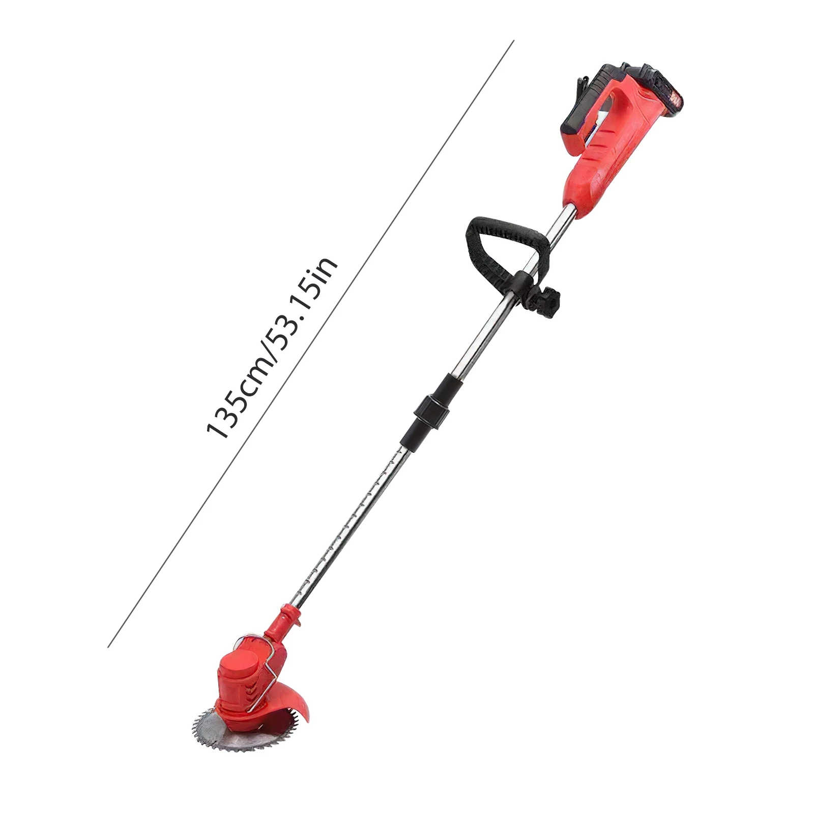 Cortadora de césped eléctrica inalámbrica de 850W/650W, taza de combustible de mano de 18000PRM, herramienta de jardín ajustable con 2 uds. De batería de 21V