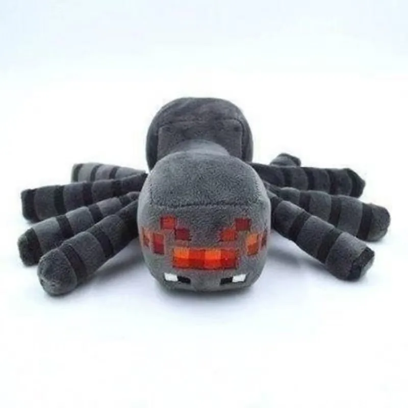 MINISO 16 cm Grijs MC Spider Pluche Knuffels Game MC Spider Pluche Zachte Dieren Speelgoed Pop voor Kinderen Kids geschenken
