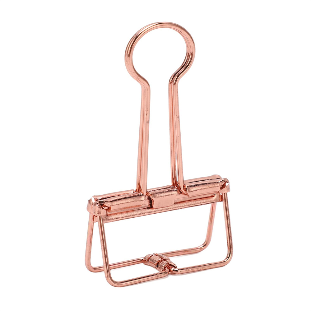Clips metálicos de esqueleto resistentes y duraderos, clips de papel de buena elasticidad, 5 clips pequeños incluidos, clips huecos para oficina, clips metálicos