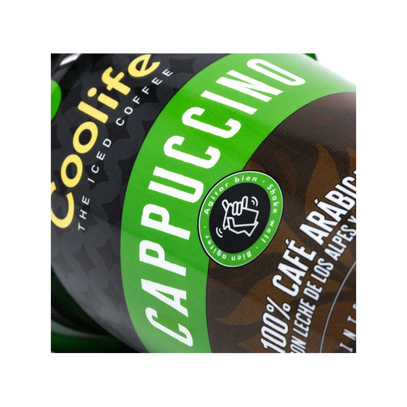 Café frío Capuccino Coolife - Ideal para llevar y beber - Pack de 10 unidades de 230ml - Combinación el punto exacto de cacao y el mejor café 100% arábica con leche de los Alpes