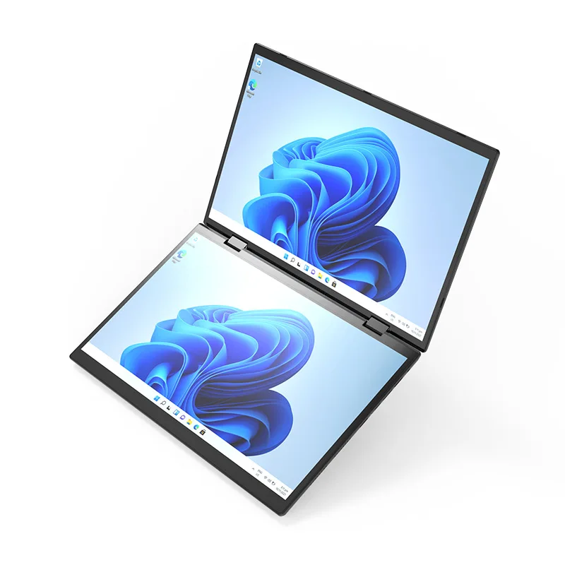 2024 New 2 In 1 Tablet Portable 13.5 Inch Dual screen 2K 2256*1504 Win 10/11 DDR5 Double Touch Monitor Type-c Intel N100 Laptop