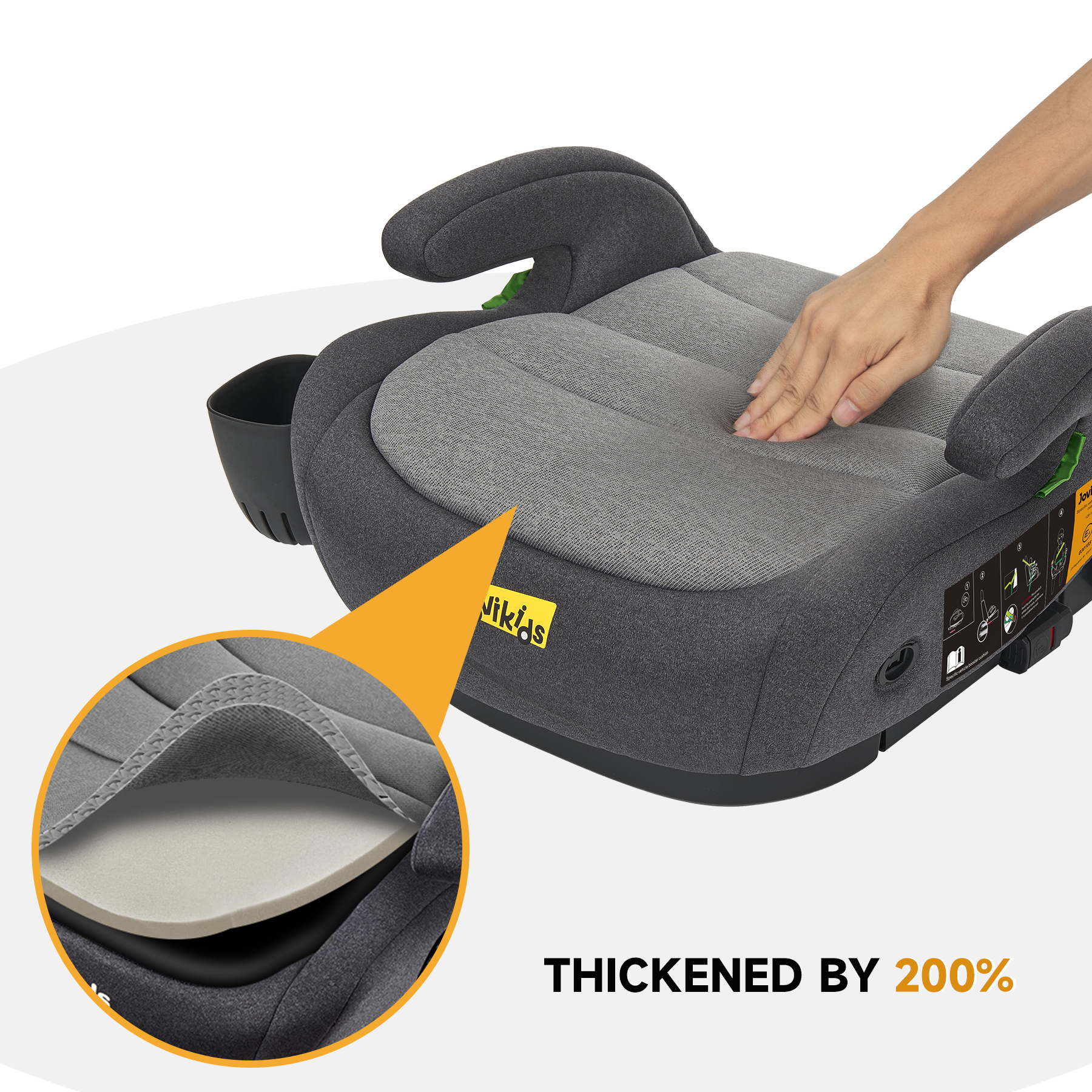 Reforço portátil Jovikids OHHO+ com suporte para copos 125-150cm