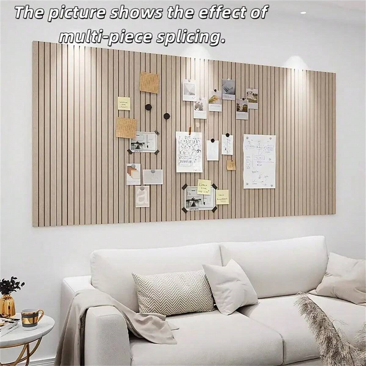 6pcs Office Large Cork Board Alternative Felt Wall Tiles Noise Reducing Felt Board Bulletin Board Pegboard Photo Memo For Home