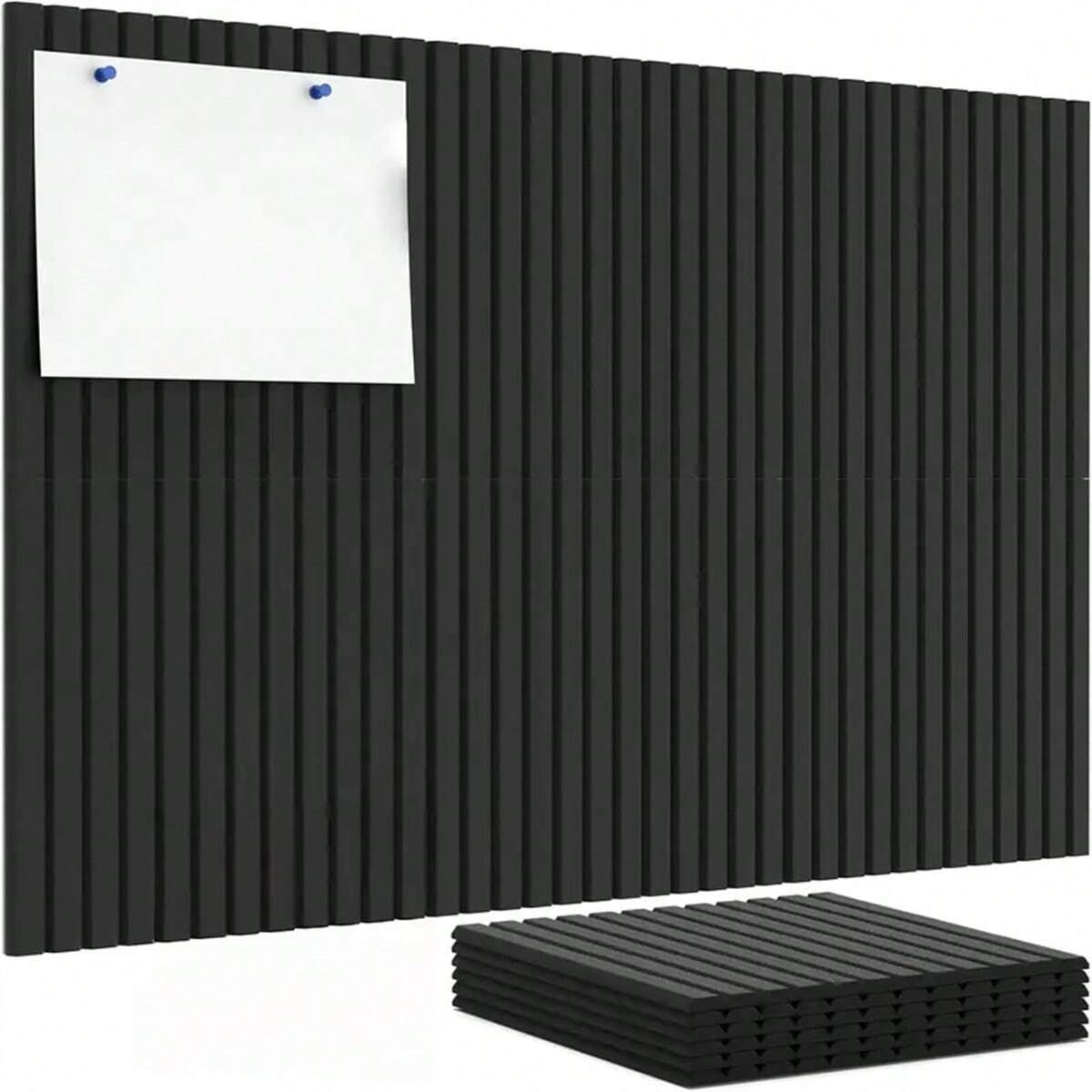 6pcs Office Large Cork Board Alternative Felt Wall Tiles Noise Reducing Felt Board Bulletin Board Pegboard Photo Memo For Home