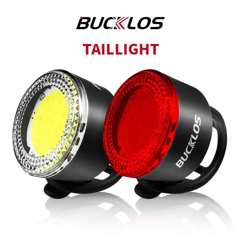 Bucklos luzes de ciclismo cob farol da bicicleta lanterna traseira led frente luz traseira ultraleve equitação lâmpada advertência estrada mtb lanterna