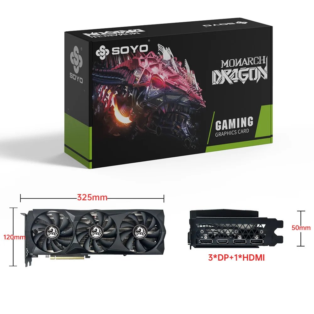 USED SOYO NVIDIA GeForce RTX2060 SUPER 8G Graphics Cards GDDR6 Video Memory HDMI DP PCIE3.0x16 Gaming Video Card for Desktop PC