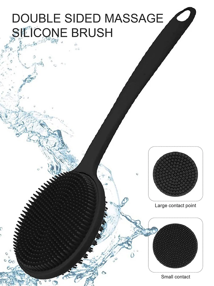 Soft Body Scrubber อาบน้ํา Exfoliating Scrubs ยาวแปรงอาบน้ํา Exfoliator เครื่องนวดผิวแปรงทําความสะอาดอุปกรณ์ห้องน้ํา