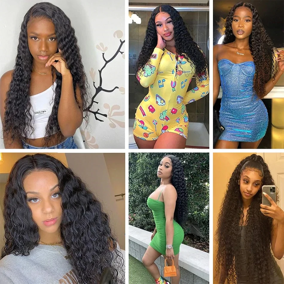 30นิ้ว Deep Wave 1 3 4ช่อผมผมมาเลเซียรวมกลุ่ม100% Virgin Depp น้ำ Curly Bundles ส่วนขยาย tissage